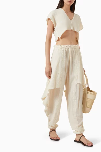 Baazal Pants in Cotton Gauze
