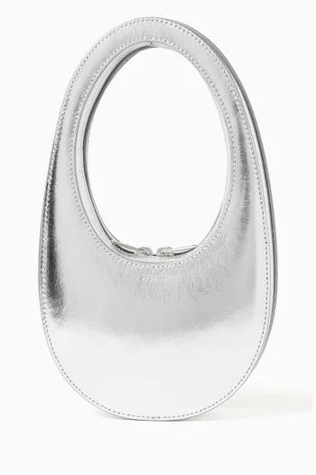 Mini Swipe Bag in Metallic Leather