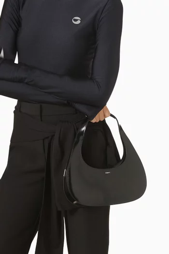 Slim Swipe Baguette Bag in Smooth Leather