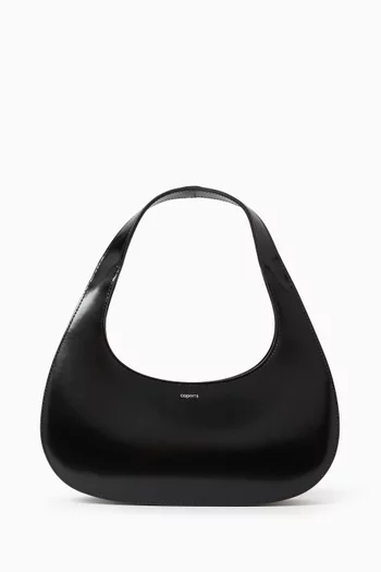 Slim Swipe Baguette Bag in Smooth Leather