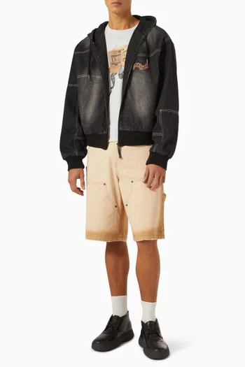 Hooded Utility Jacket in Cotton Twill