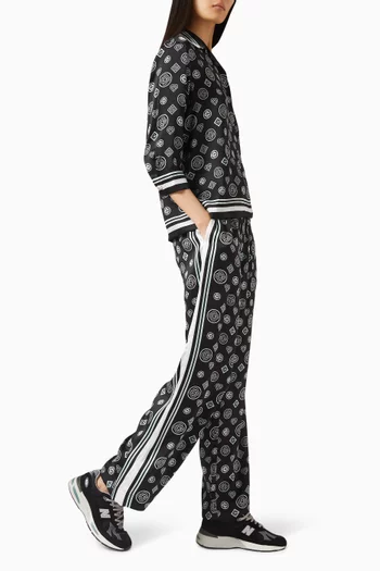 Monogram Pyjama Pants in Silk-satin