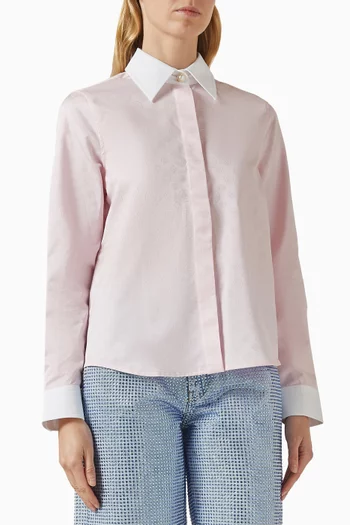 قميص بشعار الماركة قطن