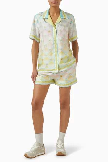 قميص بياقة كوبية حرير