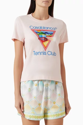 تي شيرت بطبعة بشعار Tennis Club‏ قطن جيرسيه