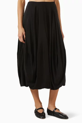 Balloon Skirt in Silk Crepe de Chine