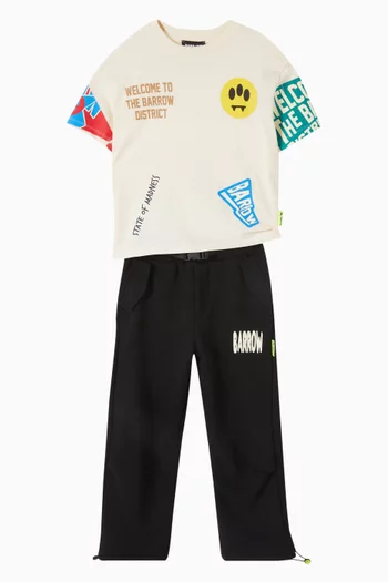 Buckle Sweatpants in Cotton