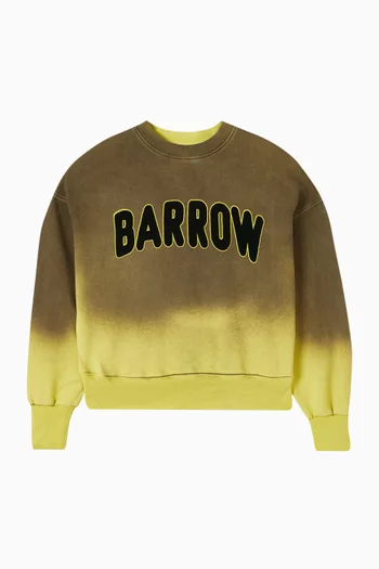 Ombre Logo-print Sweatshirt in Cotton-fleece