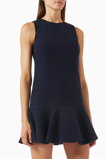 Arrosto Flared Dress in Patterned Tweed