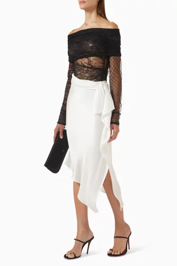 Carambola Asymmetrical Midi Skirt