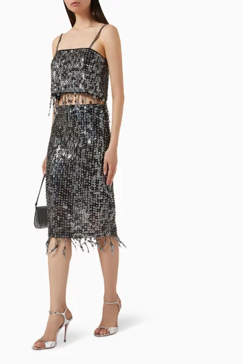 Passaparola Embellished Fringe Skirt