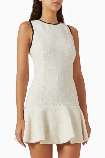 Arrosto Flared Dress in Patterned Tweed