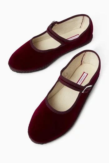 Ballerina Flats in Velvet