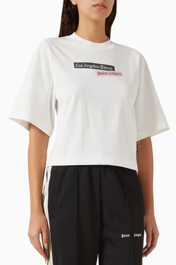Pax LA Times Crop T-shirt in Cotton