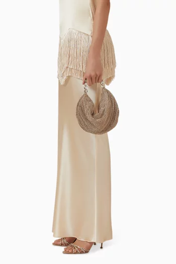 Crystal Hobo Bag in Mesh