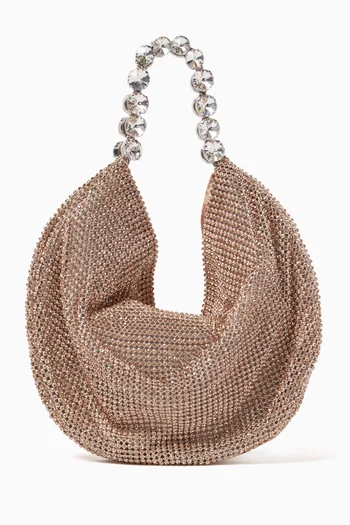 Crystal Hobo Bag in Mesh