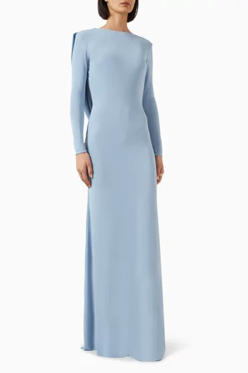 Roisin Open-back Gown in Jersey