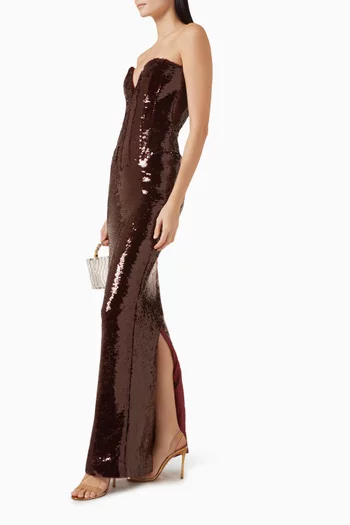 Azzurra Sequin-embellished Gown