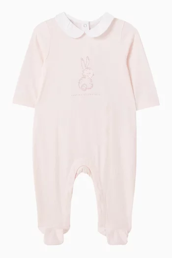 Graphic-print Sleepsuit in Cotton