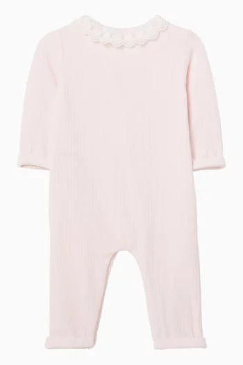 Lace Collar Pyjama in Velvet