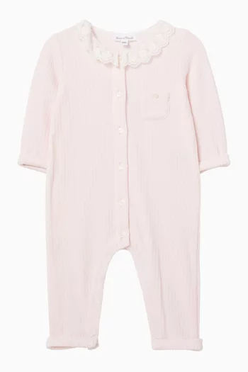 Lace Collar Pyjama in Velvet