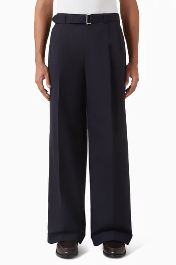 Evans Wide-leg Pants in Virgin Wool