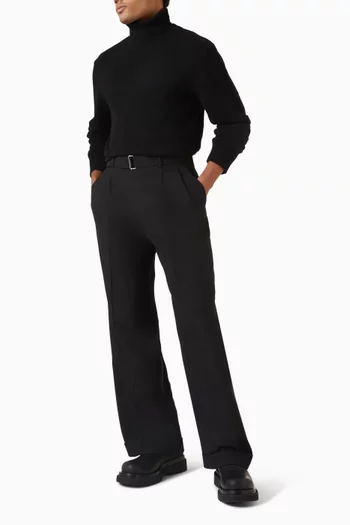 Evans Wide-leg Pants in Virgin Wool