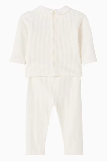 Embroidered 2-piece Set in Velvet Fabric