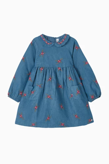 Embroidered Flared Dress