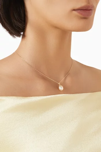 قلادة كيكو جولي مزينة بلؤلؤ ذهب عيار 18