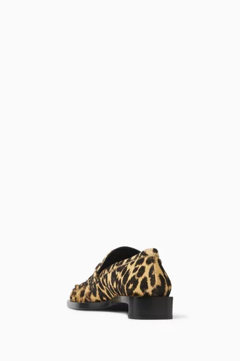 Leopard-printed Loafers in Calf Hair