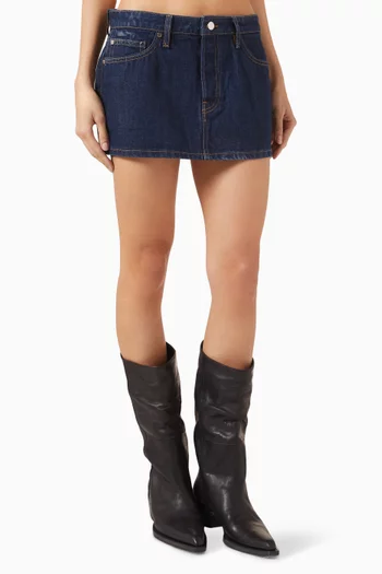 Cherry Mini Skirt in Denim