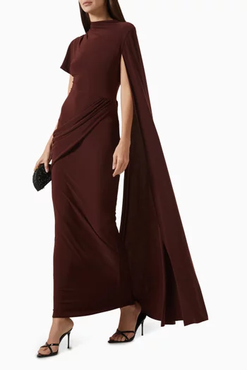 فستان تروبيك بكم بنمط كاب جيرسيه