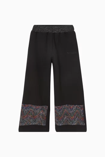 Sequins-embellished Sweatpants in Cotton