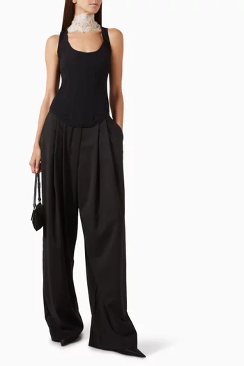 Brycem Wide-leg Pants in Wool