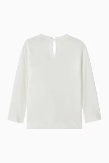 Bow-print T-shirt