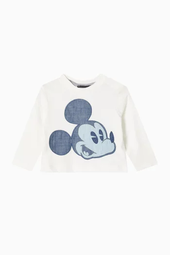x Mickey Mouse Long-sleeve T-shirt in Cotton