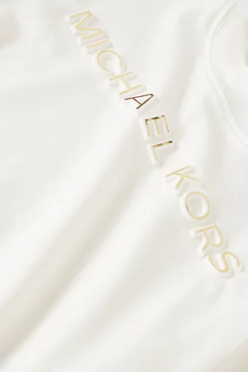 Metallic Logo  T-shirt in Organic Cotton