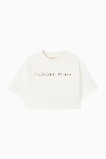 Metallic Logo  T-shirt in Organic Cotton