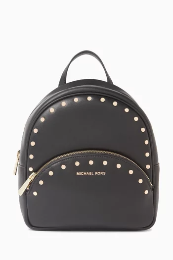 Stud-embellished Backpack in Faux Leather