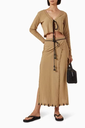Busteek Top in Artisanal Cotton
