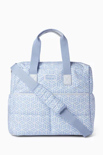 Geometric-print Changing Bag