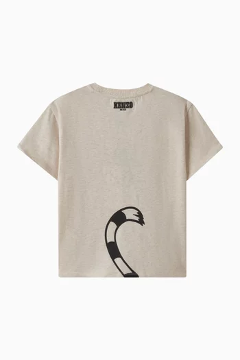 Graphic Print T-shirt in Cotton