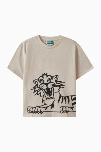 Graphic Print T-shirt in Cotton