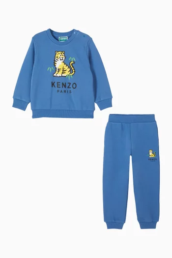 Sweatshirt & Sweatpants Set in Cotton