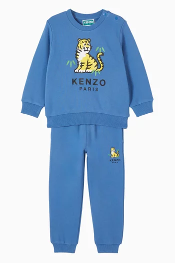 Sweatshirt & Sweatpants Set in Cotton