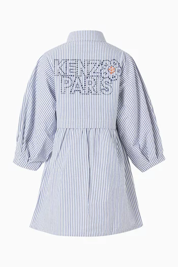 Striped Shirtdress in Cotton