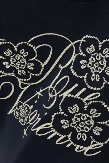 Embroidered-logo T-shirt in Cotton