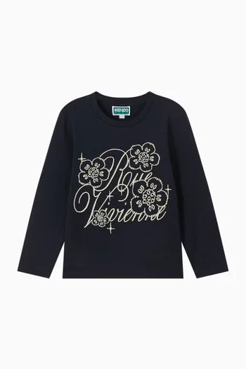 Embroidered-logo T-shirt in Cotton
