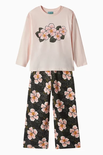 Floral Print T-shirt in Cotton
